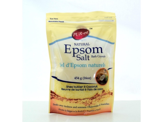 Purest Epsom Salt Bath Crystals Shea Butter & Coconut 454gm