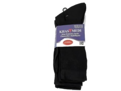 Socks Khas Diabetic Men's 3pk. Black Size 13-15 Khas Medi
