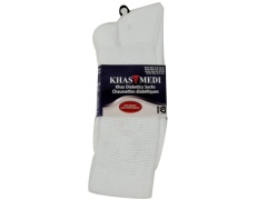 Socks Khas Diabetic Men's 3pk. White Size 13-15 Khas Medi