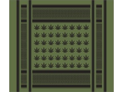 Shemagh head wrap - cannabis leaf