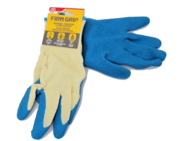 Work Gloves Latex Coated Large General Purpose Firm Grip (Or 3/$3.99)
