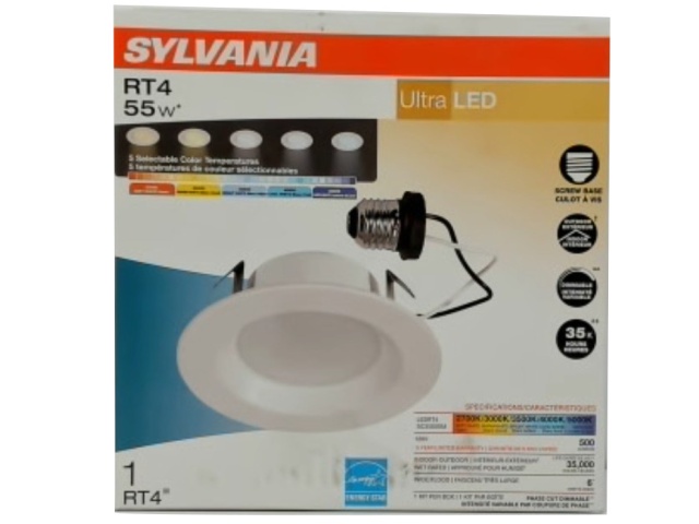 LED Downlight 4 6W Dimmable Sylvania (or 3/$19.99)\