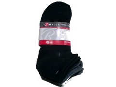 Socks Men's Low Cut 3pk. Black Bally Size 7-12