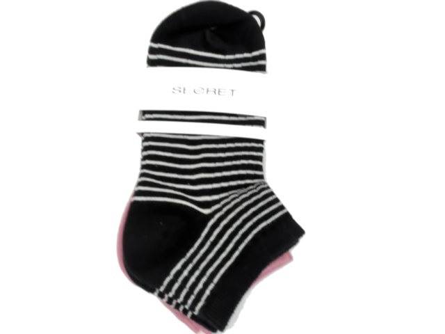 Socks Ladies Ankle 2pk. Secret Assorted