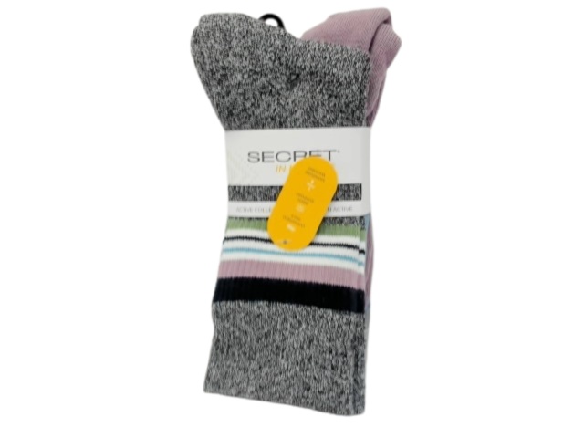 Socks Women\'s 3pk. Cushioned Sole Secret Assorted