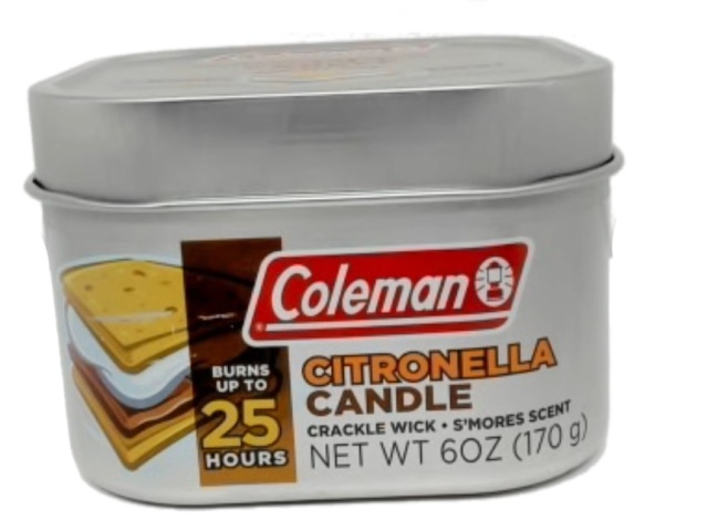 Citronella Candle S\'mores Scent 6oz. Coleman (endcap)