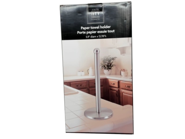 Paper towel holder - stainless steel 6 inch diameter 14 inch high