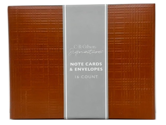 Note Cards & Envelopes 16pk. Brown Woven