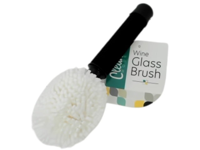 Wine Glass Brush 2pk. Non Slip Handle Clean Mode