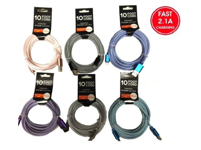 Cable Lightning - USB A 10Ft Nylon