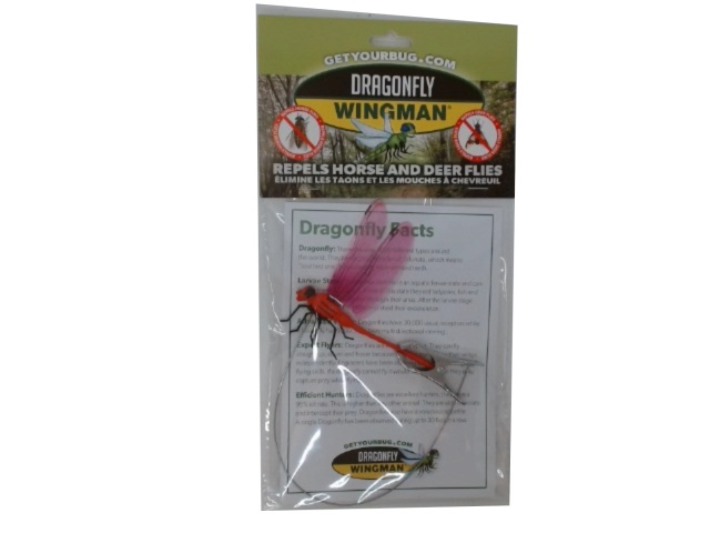 Dragonfly wingman - repels horse and deer flies - clip on