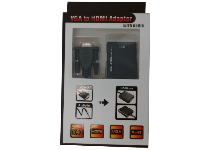 VGA to HDMI cable adapter with audio male - female