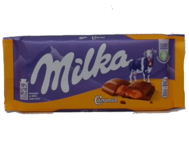Milka Chocolate Bar Caramel 100g.