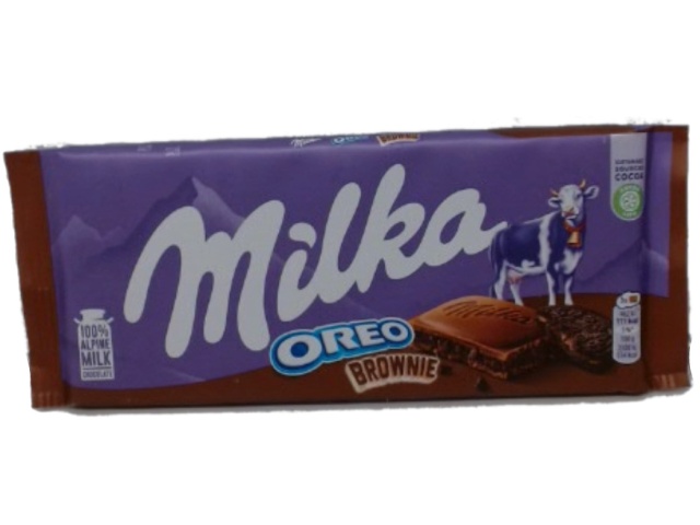 Milka Chocolate Bar Oreo Brownie 100g.