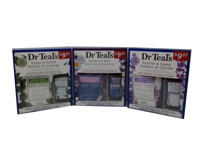 Dr. Teal\'s Epsom Salt Soak & Foaming Bat Set Assorted