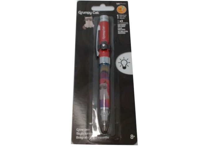 Glow Pen Ballpoint Black Ink Licensed Assorted