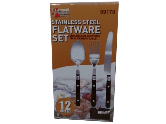 Flatware Set Stainless Steel 12pcs. Grizzly Outdoors