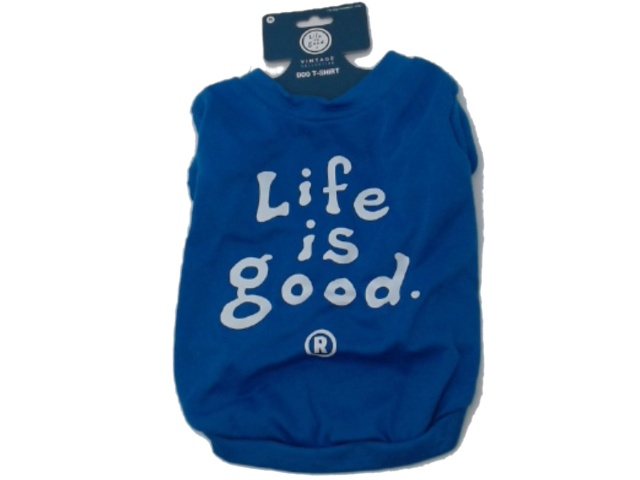 Dog T-Shirt Medium Royal Blue Life Is Good