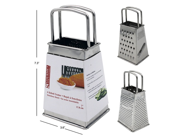 Grater 4 Sided 7 inch Stainless Steel