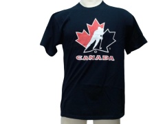 T-Shirt Black Large Team Canada