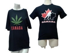 T-Shirt Black Small Weed Canada