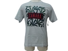 T-Shirt Grey Large Weed Canada