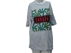 T-Shirt Grey Small Weed Canada