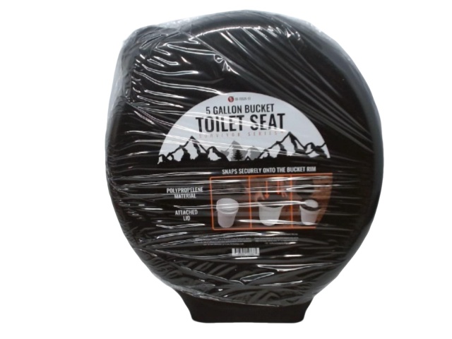 5 Gallon Bucket Toilet Seat Black Plastic