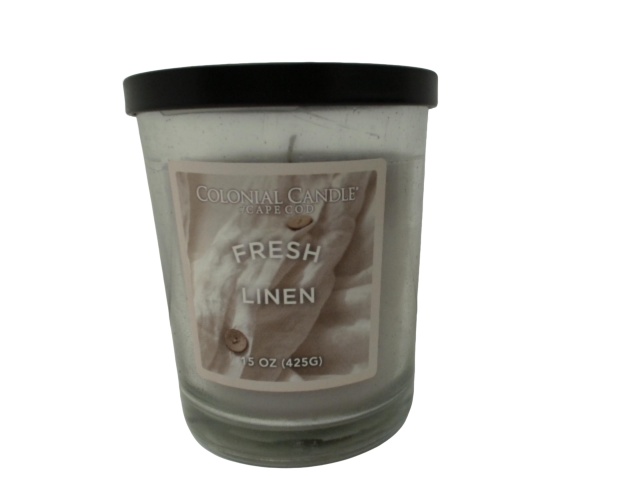 Jar Candle 15oz. Fresh Linen Colonial Candle