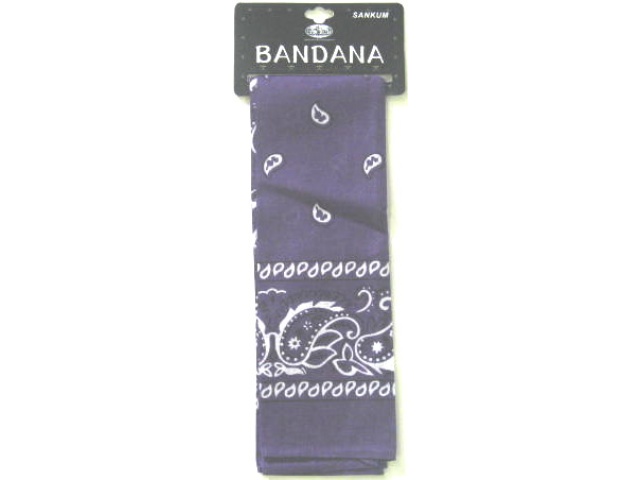 Bandana Printd Purple 21X21 inches