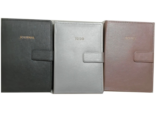 Journal Leatherette 256pgs. Lined Assorted Colours