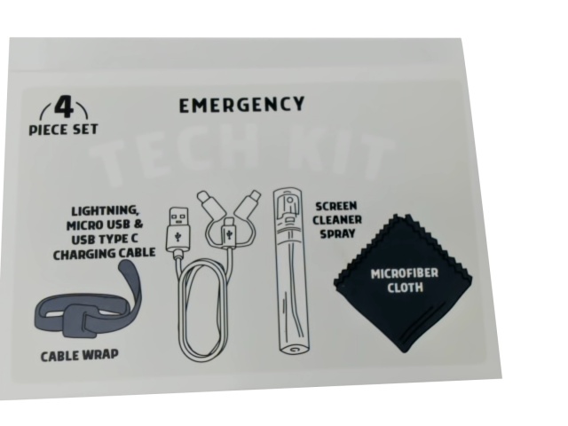 Emergency Tech Kit Charging Cables Etc.