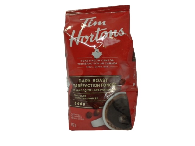 Fine Grind Coffee Dark Roast 652g. Tim Horton\'s