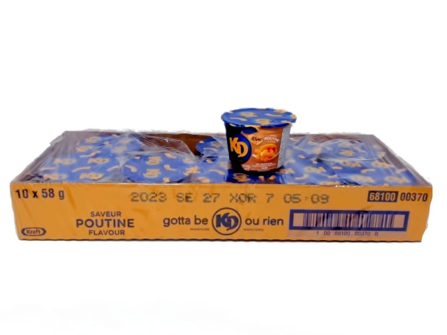 Kraft Dinner Poutine Flavour Microwavable Cup 58g.