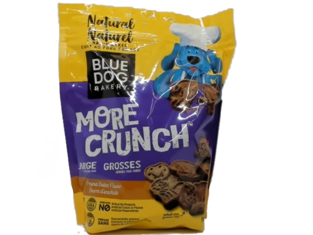 More Crunch Dog Treats Peanut Butter 1.13kg. Large Blue Dog Bakery (ENDCAP)
