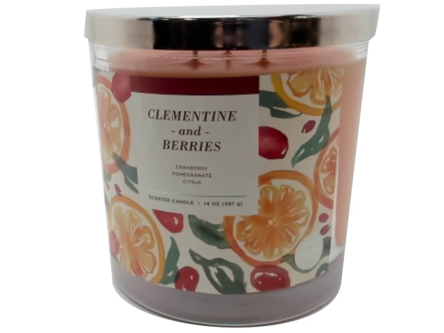 Scented Jar Candle 14oz. Clementine & Berries Sonoma
