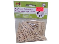 Craftwood 1 3/16 Mini Clothespins Natural 40pk.