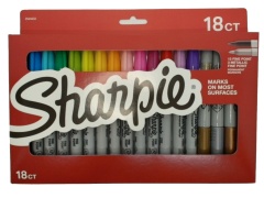 Permanent Markers 18pk. Ass't Colours Sharpie