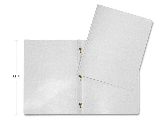 3 PRONG REPORT COVERS LETTER SIZE, WHITE