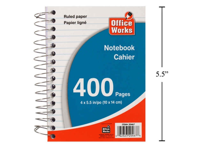 O.WKs. 400-P 5.5x4 Chubby Notebook\