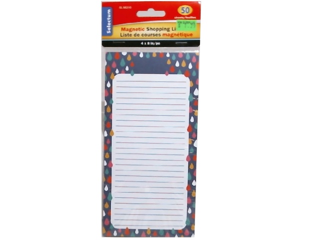 Magnetic Shopping List Pad 50 sheets