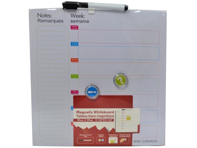 Magnetic whiteboard 11.5x11.5 inch with marker