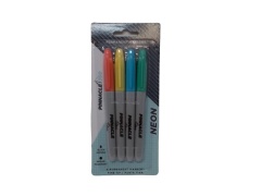 Permanent Markers 4pk. Neon Fine Tip Pinnacle 360