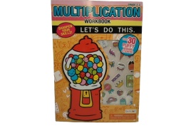 Multiplication Workbook w/Puffy Stickers Let's Do This Bendon