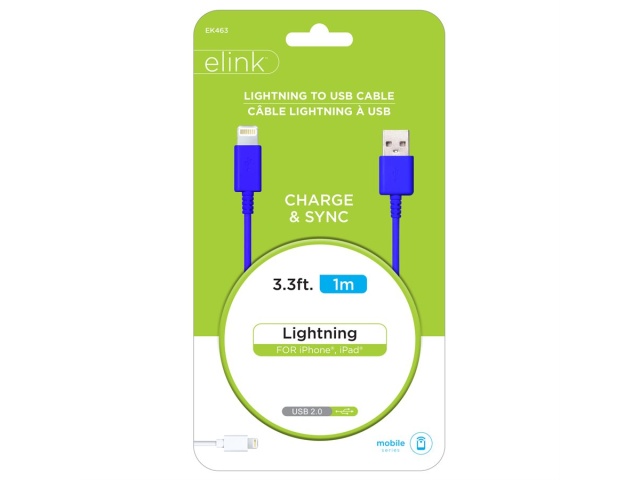 Cable - USB Lightning™ 3.3ft Blue