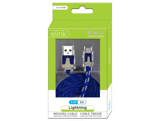 Cable - USB Lightning™ 6.6ft Blue Braided