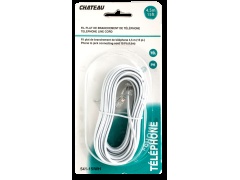 Phone Line Cord White 15 foot