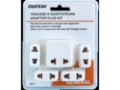 Foreign travel adaptor plug set or 5