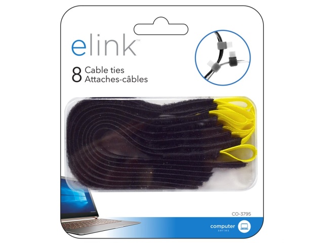 Cable Ties Velcro 6 Pack Black