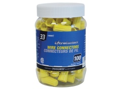 Twist on connector medium yellow #33 100 pack - marrette